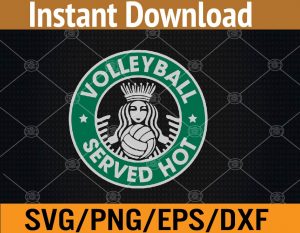 Volleyball severed hot svg, dxf,eps,png, Digital Download