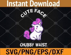 Cute face chubby waist svg, dxf,eps,png, Digital Download