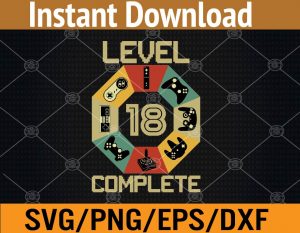 Level 18 complete svg, dxf,eps,png, Digital Download