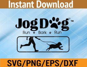 Jogdog run, bark, run svg, dxf,eps,png, Digital Download