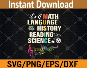 Math language history reading science svg, dxf,eps,png, Digital Download