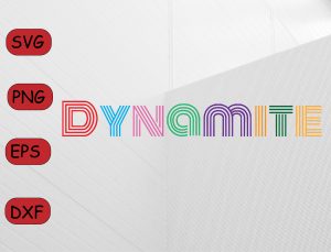 BTS Dynamite Logo SVG Printable Design To make Stickers/svg files etc