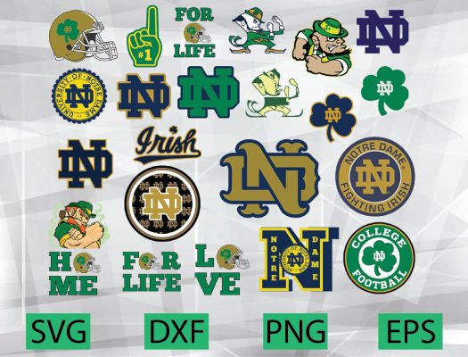 Notre Dame Fighting Irish, bundle logo, svg, png, eps, dxf, NCAA logo ...