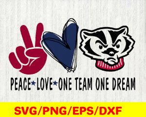 Peace love college teams sports logos #24