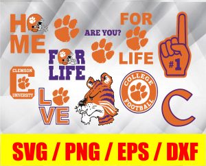 Clemson Tigers logo, bundle logo, svg, png, eps, dxf, NCAA logo