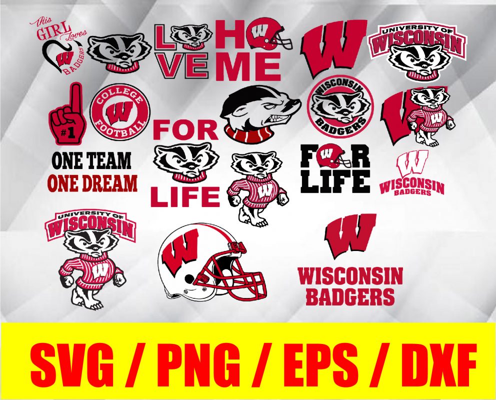 Wisconsin Badgers bundle logo, svg, png, eps, dxf, NCAA logo ...
