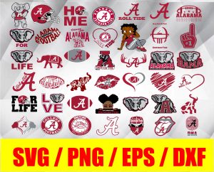 Alabama Crimson Tide, Alabama Crimson Tide logo, bundle logo, svg, png, eps, dxf, NCAA logo