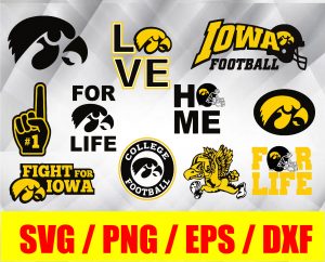 Lowa Hawkeyes bundle logo, svg, png, eps, dxf, NCAA logo