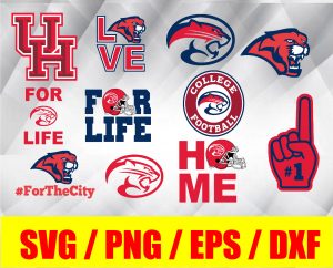 Houston Cougars bundle logo, svg, png, eps, dxf, NCAA logo