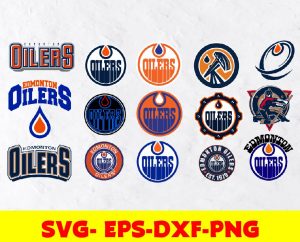 Edmonton Oilers logo, bundle logo, svg, png, eps, dxf, Hockey Svg