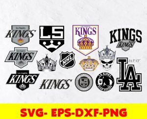 Los Angeles Kings logo, bundle logo, svg, png, eps, dxf, Hockey Svg