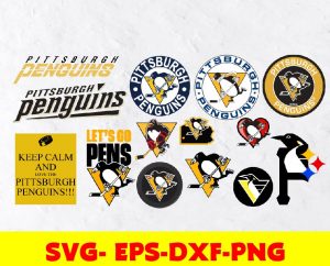 Pittsburgh Penguins logo, bundle logo, svg, png, eps, dxf, Hockey Svg