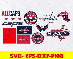 Washington Capitals logo, bundle logo, svg, png, eps, dxf, Hockey Svg