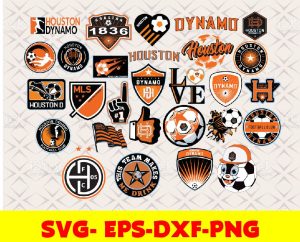 Houston Dynamo FC logo, bundle logo, svg, png, eps, dxf