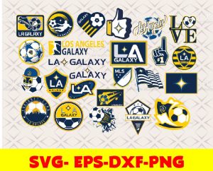 LA Galaxy logo, bundle logo, svg, png, eps, dxf