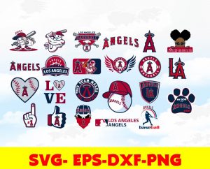 Los aneles angels logo, bundle logo, svg, png, eps, dxf 2
