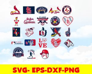 Louis Cardinals logo, bundle logo, svg, png, eps, dxf 2