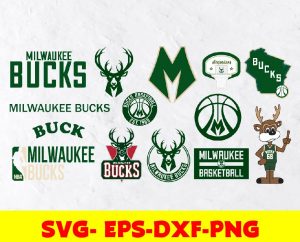 Milwaukee Bucks logo, bundle logo, svg, png, eps, dxf