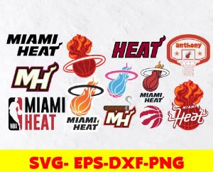 Miami Heat logo, bundle logo, svg, png, eps, dxf