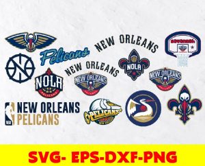 New Orleans Pelicans logo, bundle logo, svg, png, eps, dxf