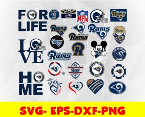 Los Angeles Rams logo, bundle logo, svg, png, eps, dxf