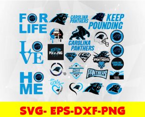 Carolina Panthers logo, bundle logo, svg, png, eps, dxf
