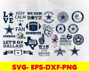 Dallas Cowboys logo, bundle logo, svg, png, eps, dxf