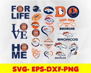 Denver Broncos logo, bundle logo, svg, png, eps, dxf