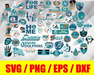 Miami Dolphins logo, bundle logo, svg, png, eps, dxf 2