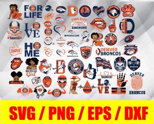 Denver Broncos logo, bundle logo, svg, png, eps, dxf 2