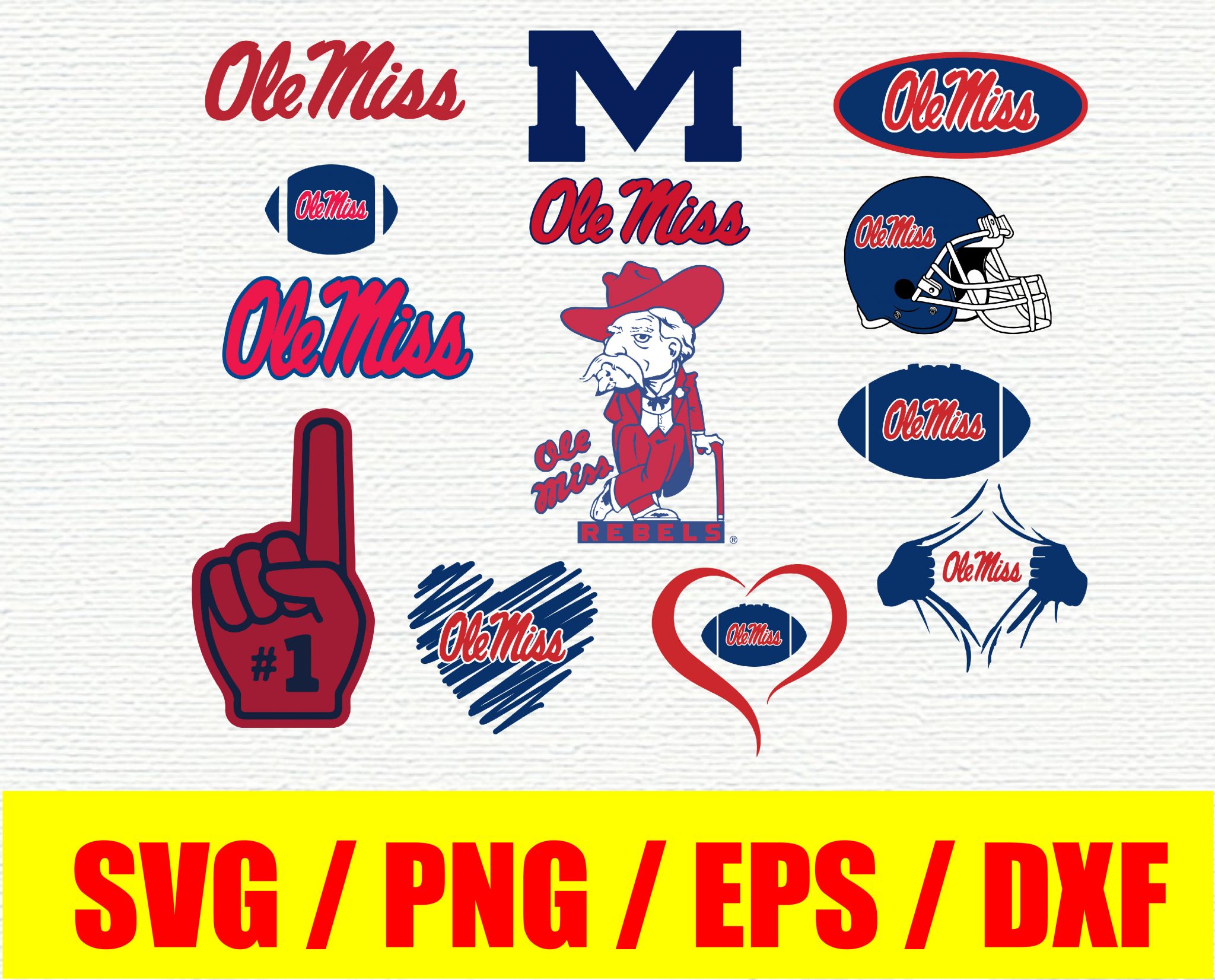 Ole Miss svg, Ole Miss logo, bundle logo, svg, png, eps, dxf, NCAA logo ...