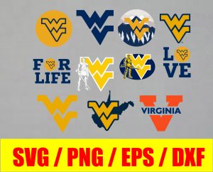 West Virginia svg, bundle logo, svg, png, eps, dxf, NCAA logo