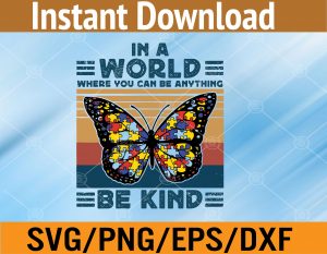 Be Kind Kindness Shirt For Women Autism Awareness Svg, Eps, Png, Dxf, Digital Download
