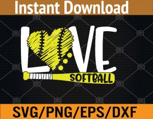 Softball Graphic Saying Svg, Eps, Png, Dxf, Digital Download