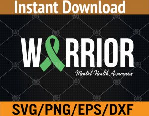 Mental Health Awareness Green Svg, Eps, Png, Dxf, Digital Download