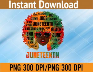 Juneteenth Melanin Black Women Natural Hair Proud PNG, Digital Download