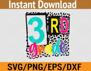 Third Grade Teacher Rainbow 3rd Grade Teacher Funny  Svg, Eps, Png, Dxf, Digital Download