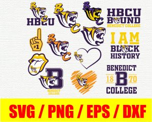 Benedict College Artwork HBCU Collection, SVG, PNG, EPS, DXF