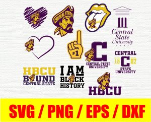 Central State Artwork HBCU Collection, SVG, PNG, EPS, DXF