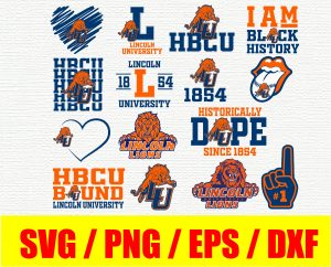 Lincoln University Artwork HBCU Collection, SVG, PNG, EPS, DXF