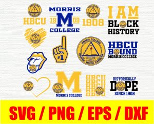 Morris College HBCU Collection, SVG, PNG, EPS, DXF