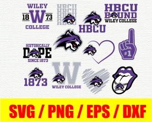 Wiley College Artwork HBCU Collection, SVG, PNG, EPS, DXF