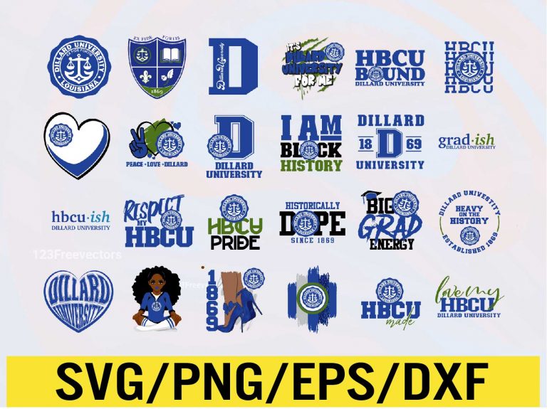 Dillard University Svg, HBCU Svg Collections, HBCU team, Football Svg ...