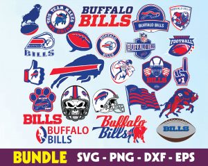 Buffalo Bills logo, bundle logo, svg, png, eps, dxf 3