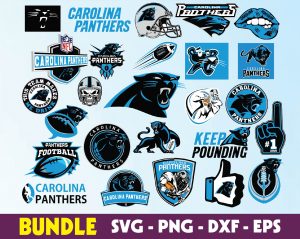 Carolina Panthers logo, bundle logo, svg, png, eps, dxf 3