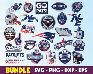 New England Patriots logo, bundle logo, svg, png, eps, dxf 3