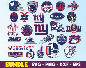 New York Giants logo, bundle logo, svg, png, eps, dxf 3
