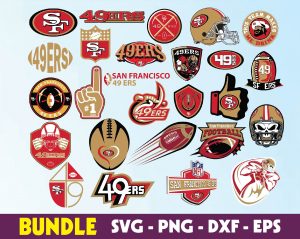 San Francisco 49ers logo, bundle logo, svg, png, eps, dxf 3