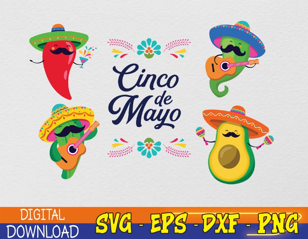 Cinco De Mayo Svg Fiesta Clipart Sombrero Svg Mexican Svg Mexican Clipart Cinco De Mayo Png 6004