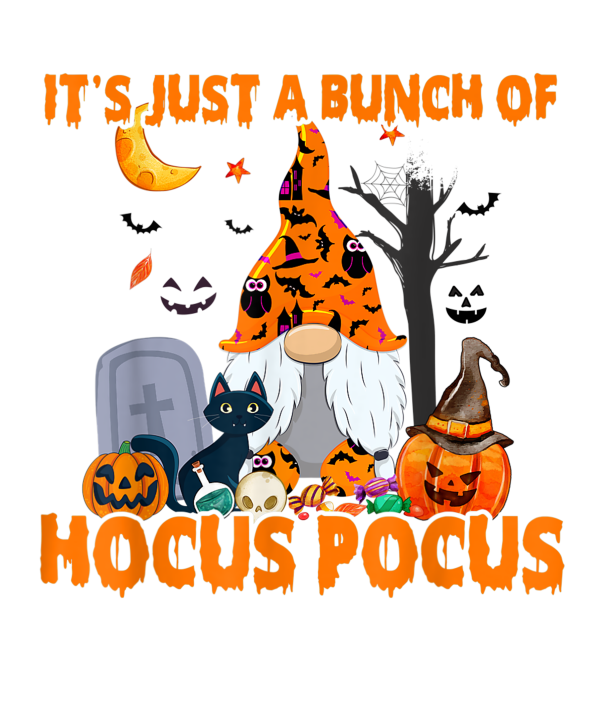 Bunch Of Hocus Pocus Pumpkin Gnome Bats Scary Cat Svg Eps Png Dxf Digital Download